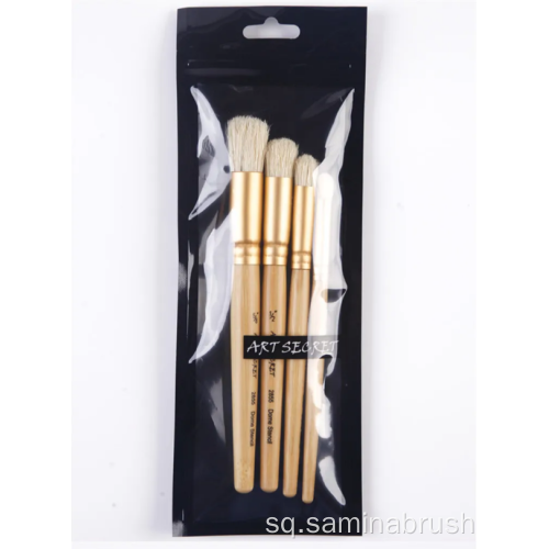 Furça Profesionale Stencil Set Furça Bristle dorezë druri